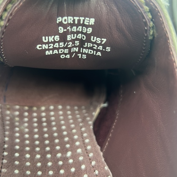 TED BAKER LONDON PORTER OXFORD MENS SIZE 7 GRAY BLACK PRINT LEATHER SHOES - Picture 10 of 11